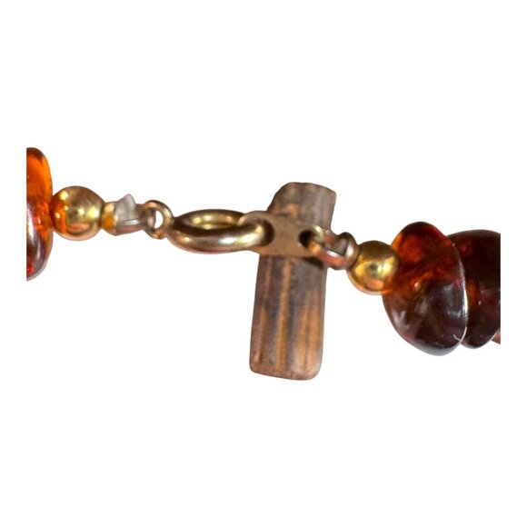 Vintage Baltic Amber Beaded Necklace Gold-Tone Clasp & Loose Beads NEEDS REPAIR - Picture 9 of 9